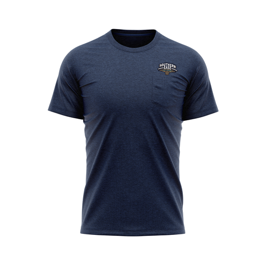 Port & Company® Core Blend Pocket Tee Color: Navy
